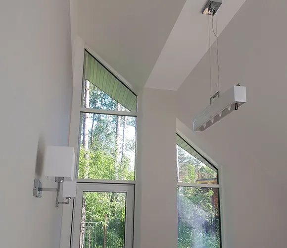 Painting hard-to-reach areas in a New Jersey house