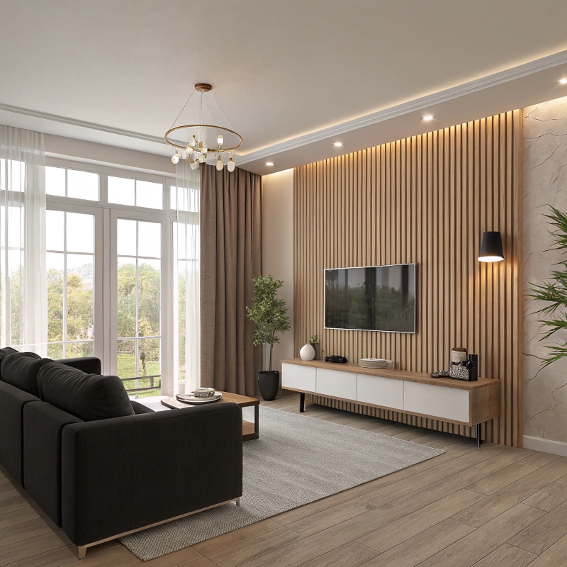 Installing accent wall Accent wall