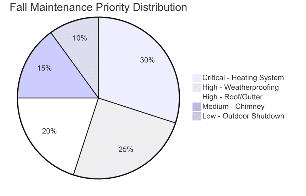 Priority levels for fall home maintenance tasks in Pennsylvania and New Jersey